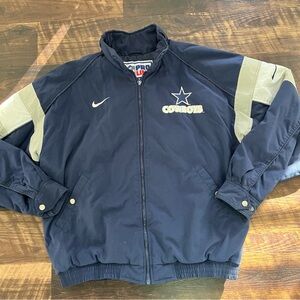 Vintage Nike proline Dallas cowboys star graphic puffer jacket coat large *READ
